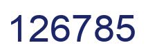 Number 126785 blue image
