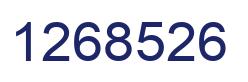 Number 1268526 blue image