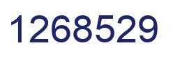 Number 1268529 blue image