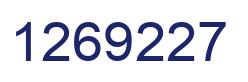 Number 1269227 blue image