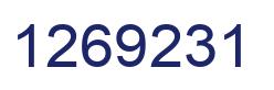 Número 1269231 imagen azul