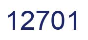 Número 12701 imagen azul