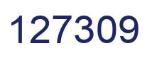 Number 127309 blue image