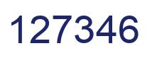 Number 127346 blue image