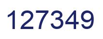 Number 127349 blue image