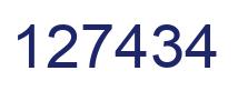 Number 127434 blue image