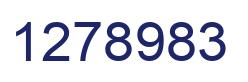 Number 1278983 blue image