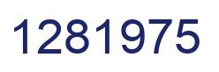 Number 1281975 blue image