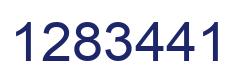 Number 1283441 blue image