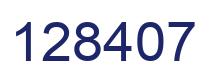 Number 128407 blue image