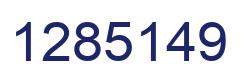 Number 1285149 blue image