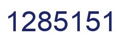 Number 1285151 blue image