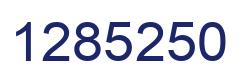 Number 1285250 blue image