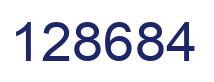 Number 128684 blue image