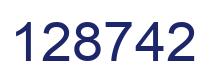 Number 128742 blue image