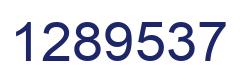 Number 1289537 blue image