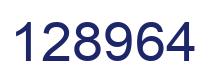 Number 128964 blue image