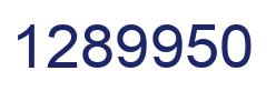 Number 1289950 blue image