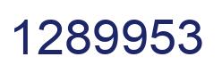 Number 1289953 blue image
