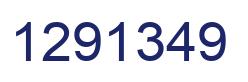 Number 1291349 blue image
