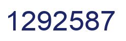 Number 1292587 blue image