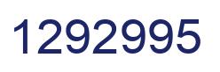 Number 1292995 blue image