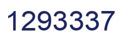 Number 1293337 blue image