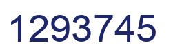 Number 1293745 blue image
