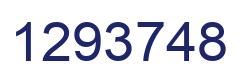Number 1293748 blue image