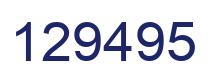 Number 129495 blue image