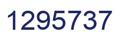 Number 1295737 blue image