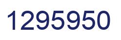 Number 1295950 blue image