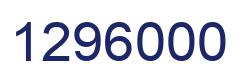 Number 1296000 blue image