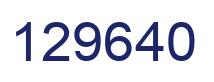 Number 129640 blue image