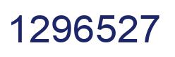 Number 1296527 blue image