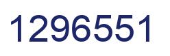 Number 1296551 blue image