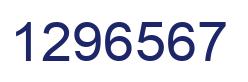 Number 1296567 blue image