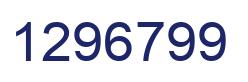 Number 1296799 blue image