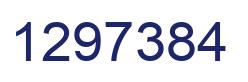 Number 1297384 blue image