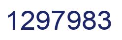Number 1297983 blue image