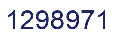 Number 1298971 blue image