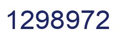 Number 1298972 blue image