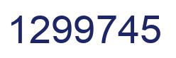 Number 1299745 blue image