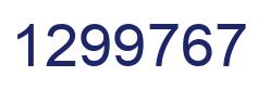 Number 1299767 blue image