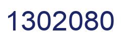 Number 1302080 blue image