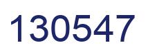 Number 130547 blue image
