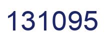Number 131095 blue image