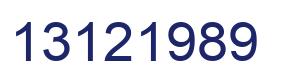 Número 13121989 imagen azul