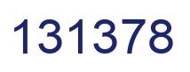 Number 131378 blue image