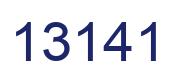 Número 13141 imagen azul